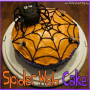 Halloween Spider Web Cake with Spider and edible Flies !!