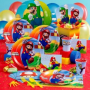 Super Mario Bros Party Supplies and Cardboard Stand Ups