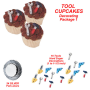 Construction Theme Birthday Party Cupcake Idea – Edible Tools
The  comes complete with: