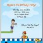 Custom Personalized Pool Party Invitations
