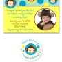Mod Monkey Custom Personalized Birthday Party Invitations