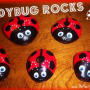 Paint Rocks into Ladybugs
