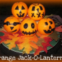 Jack-O-Lanterns made with Oranges make a Healthy Halloween Treat