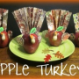 Apple Turkey Craft doubles as Place Cards and Party Favors