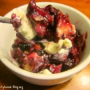 Upside Down Berry Cobbler with Vanilla Ice Cream (Smurfberry Cobbler)