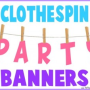 Clothespin Party Banner Ideas