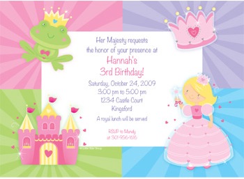 fairytale Princess Party Invitations