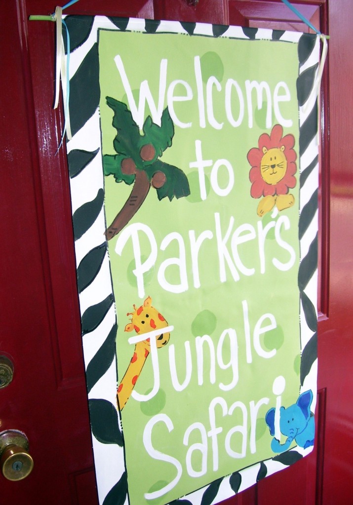 Hand painted birthday party banners