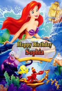 little mermaid birthday party poster