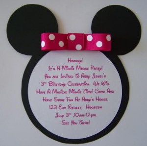 Minnie mouse birthday party Invitation