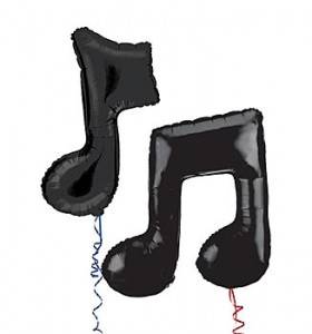 music note balloons