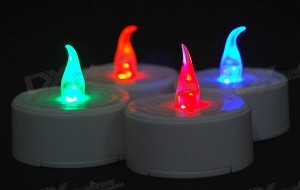 Blow off LED candles