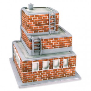 Brick Building cake