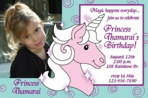 unicorn party invite