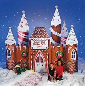Gingerbread Holiday Castle standee