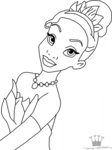 free princess tiana coloring pages