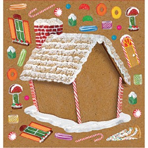 gingerbread house stickers