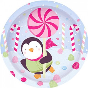 penguin party plate