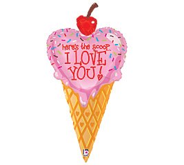 ice cream cone valentines day balloon