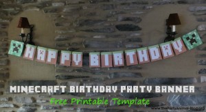 Free Printable Minecraft Party Banner1