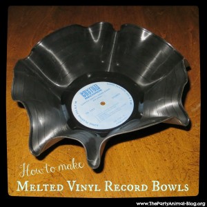 How to make melted vinyl record bowls