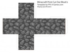 minecraft_print_cut_out_block_cobblestone