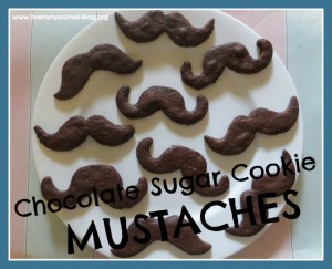 Chocolate Sugar Cookie Mustaches