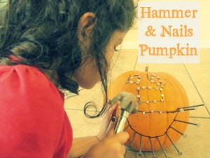 hammer and nails pumpkin