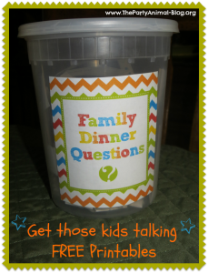 printable family dinner questions