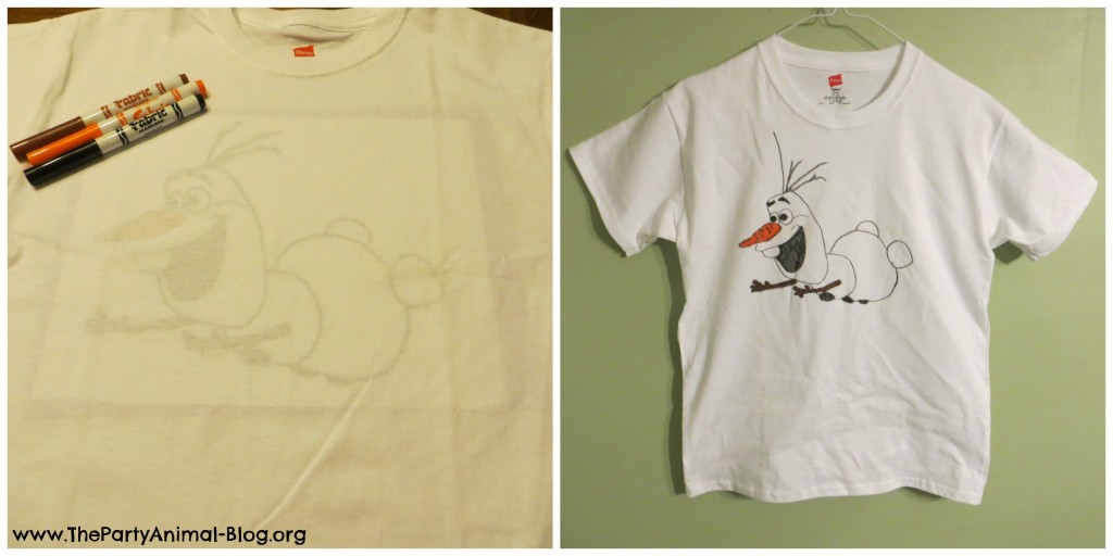 DIY olaf tshirt